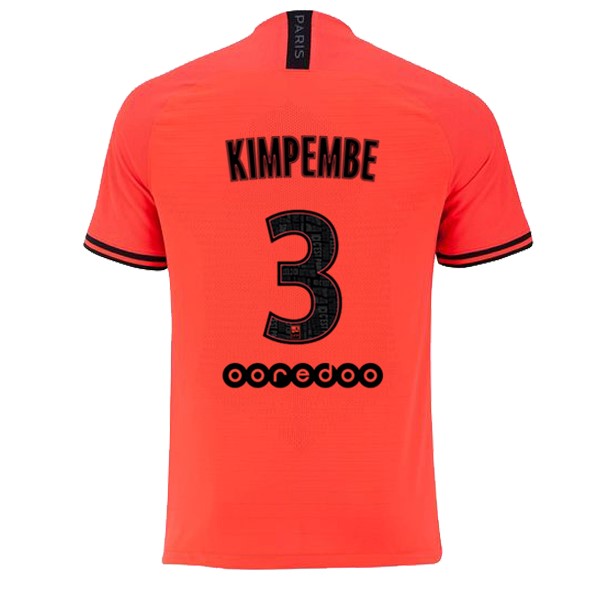 JORDAN Camiseta Paris Saint Germain NO.3 Kimpembe 2ª 2019/20 Naranja